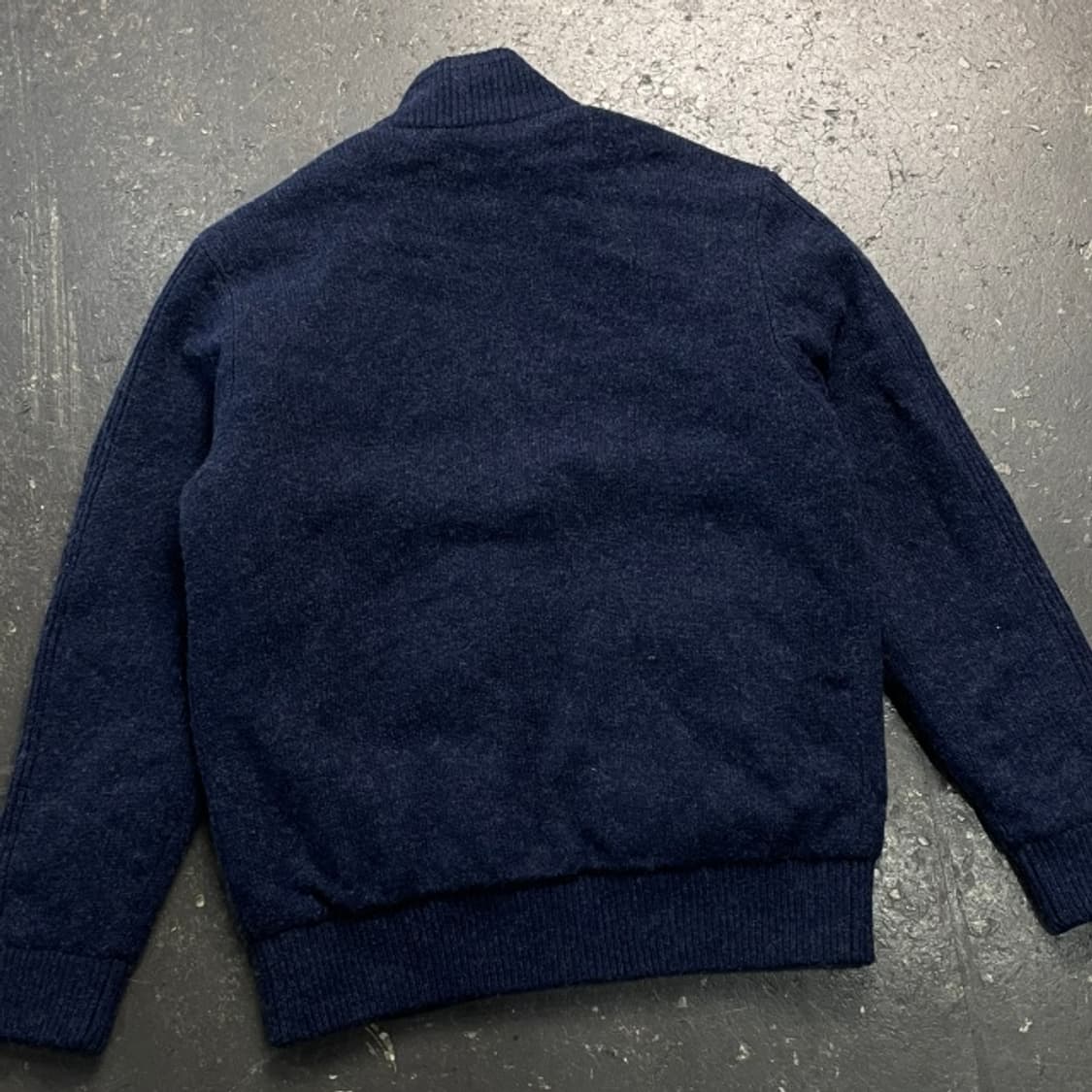 100 헨리코튼 퀄팅 안감 니트집업 상품이미지5