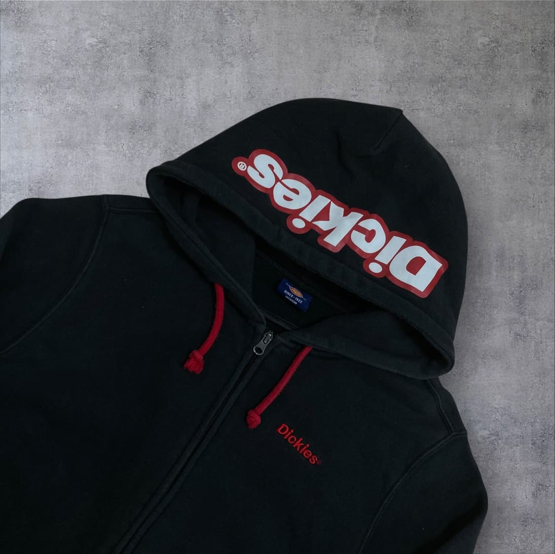 디키즈 스펠아웃 블랙 후드 집업 상품이미지2