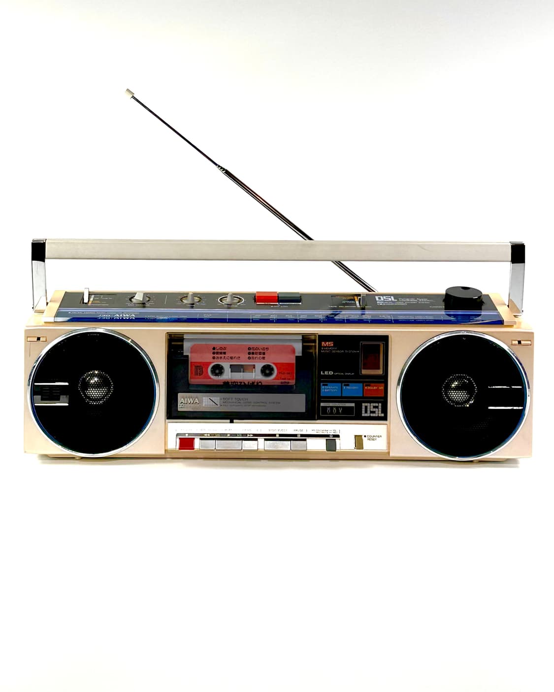 일본 빈티지 아이와 휴대용 라디오 카세트 플레이어 붐박스 상품이미지5