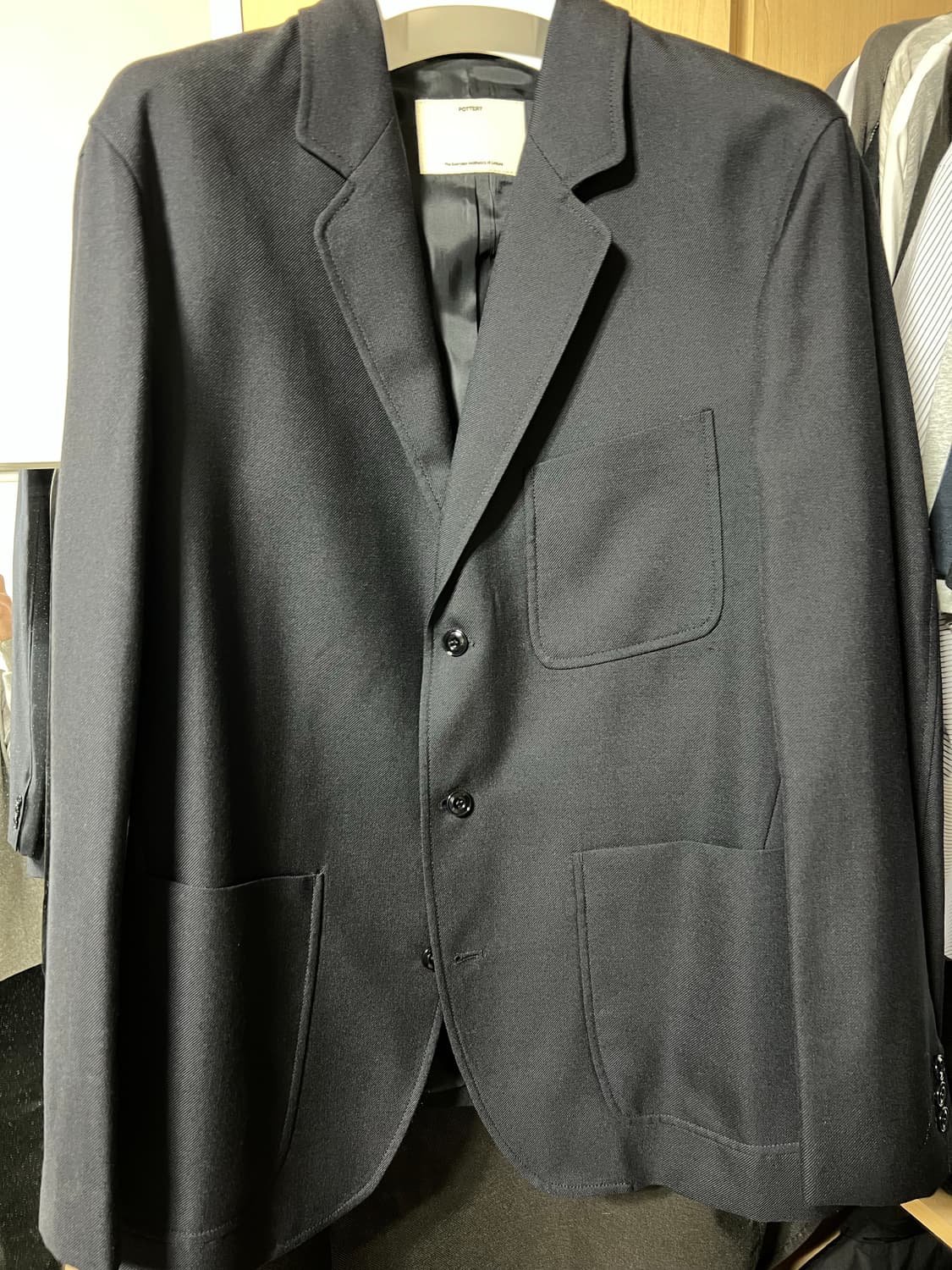 포터리 울 스포츠 셋업 다크네이비 4사이즈 상품이미지4