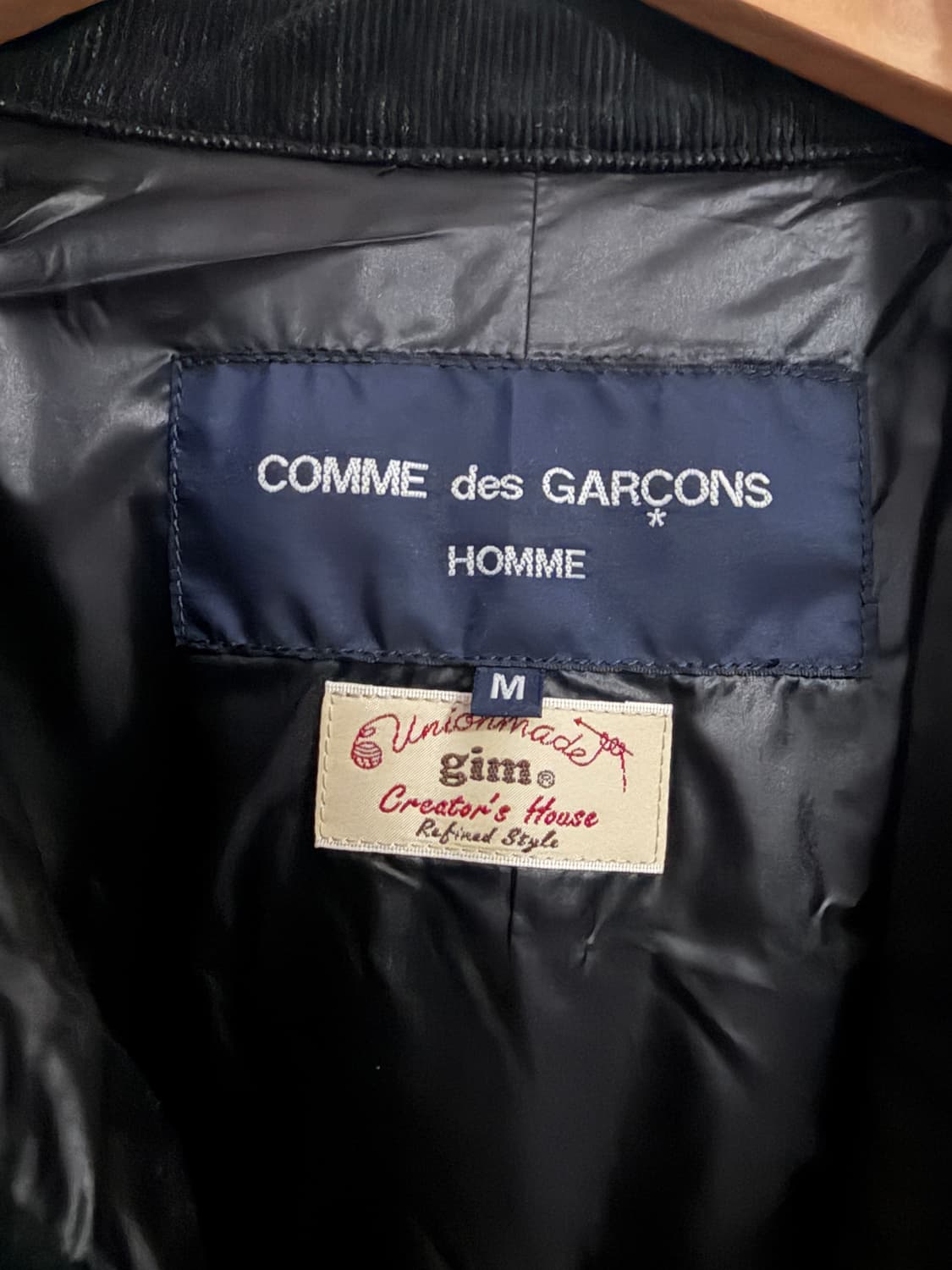 꼼데가르송 옴므 노르딕 패턴 울 패널 퀼팅 코트 상품이미지3