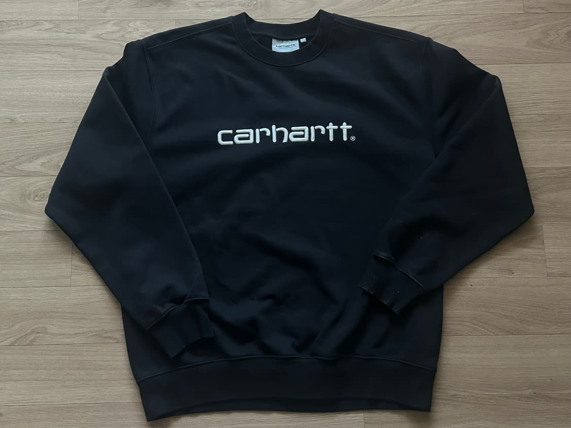 칼하트 맨투맨 블랙 (기모 스웨트 셔츠) L 상품이미지1