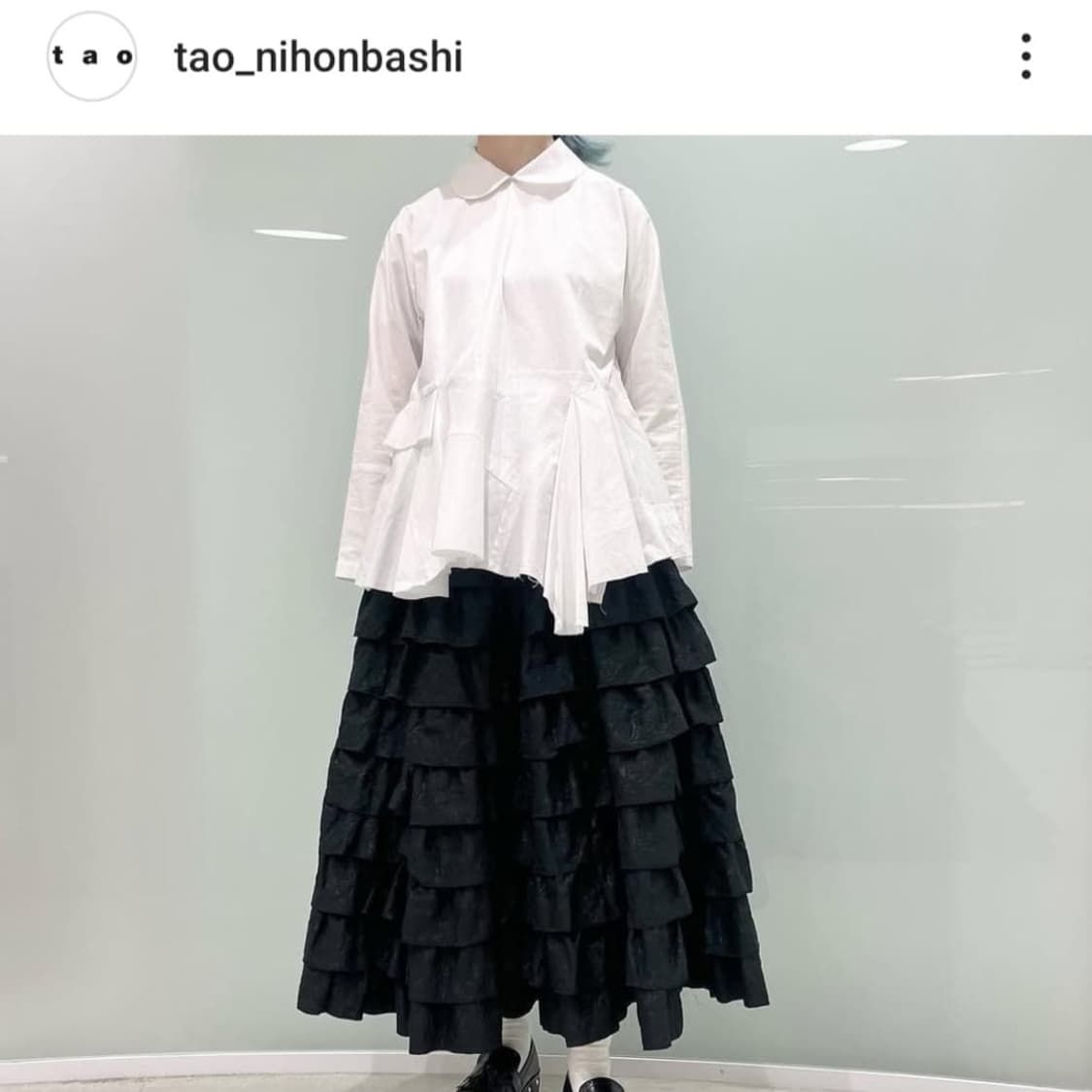 (중고)TAO Comme des Garcons 화이트 블라우스 M 상품이미지1