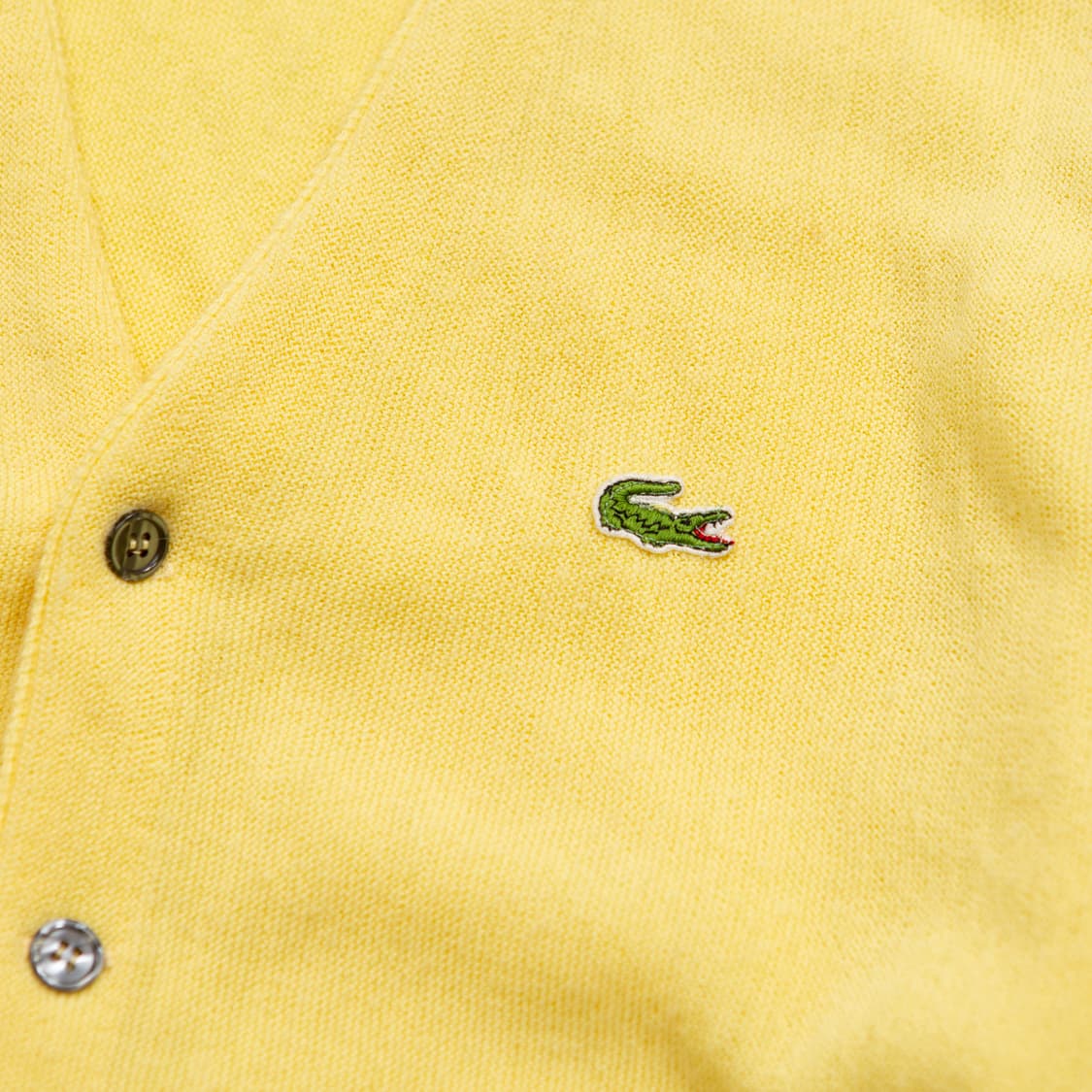 70s IZOD 라코스테 아크릴 가디건 옐로우 상품이미지3