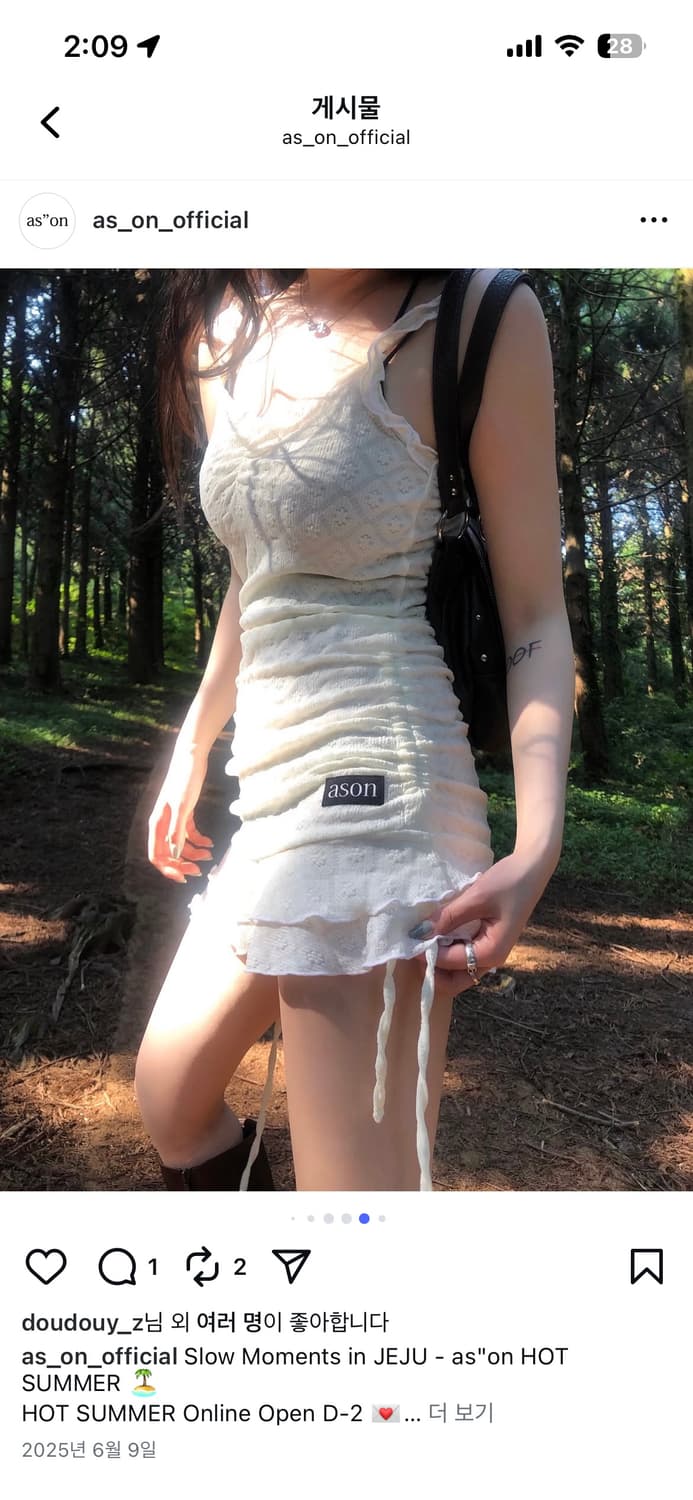 애즈온 블라썸 미니원피스 상품이미지3