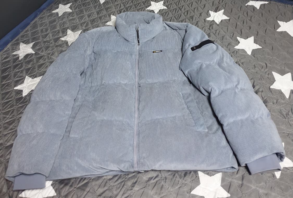 내셔널지오그래픽 덕다운 코듀로이 숏패딩 블루그레이 (XXL) 상품이미지1