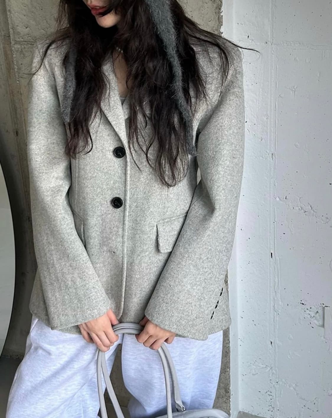 마크들리 울 핸드메이드 자켓 (신지인님 착용) 상품이미지2