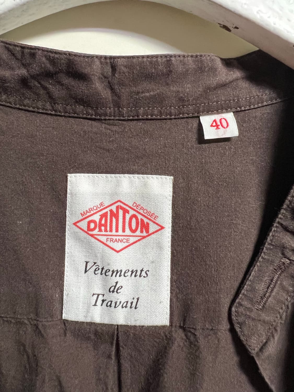 단톤 차이나카라 브라운 셔츠 상품이미지4