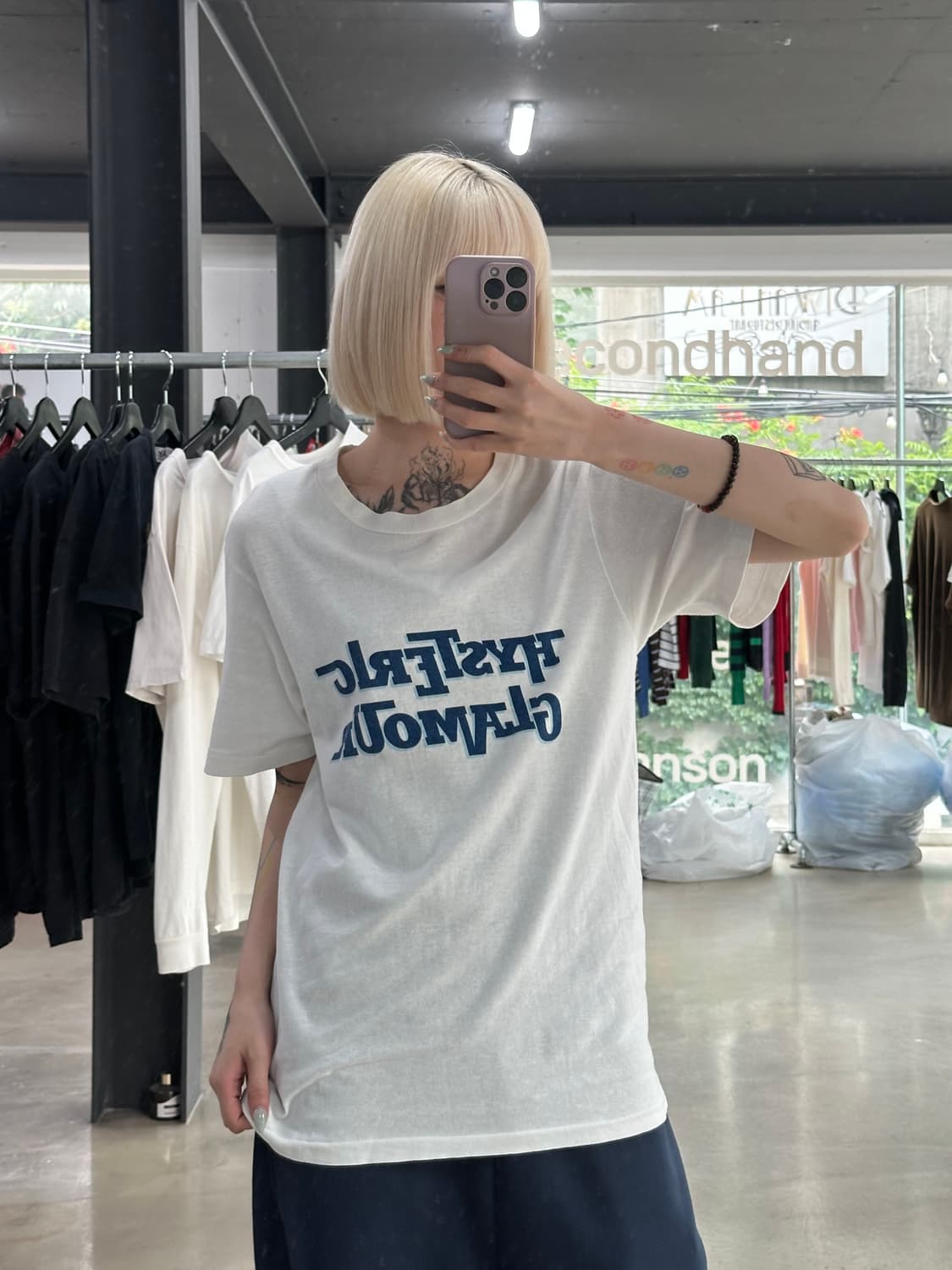 히스테릭 글래머 아카이브 바이커걸 반팔 티셔츠 상품이미지3