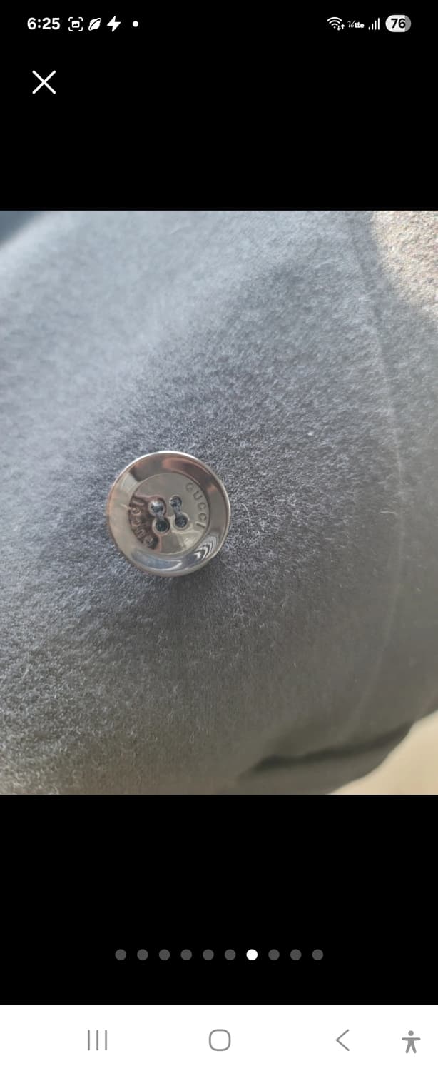 명품 구찌 정품 블랙 울 가죽라인 실크포인트 자켓 38 상품이미지7