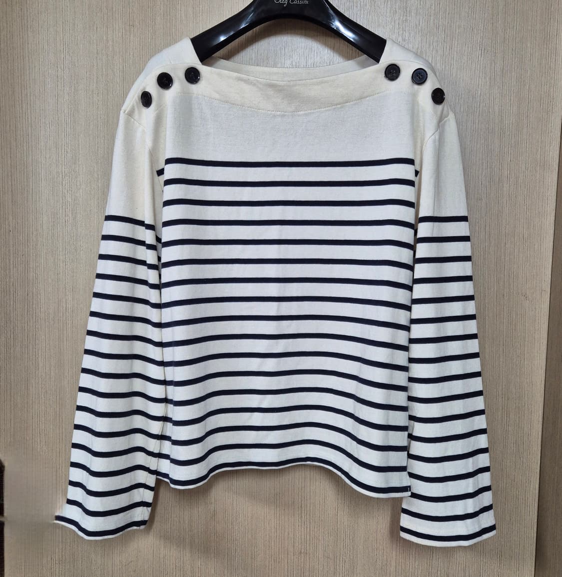 [F] 김해김 HAE BY HAEKIM 스트라이프 보트넥 티셔츠 상품이미지1