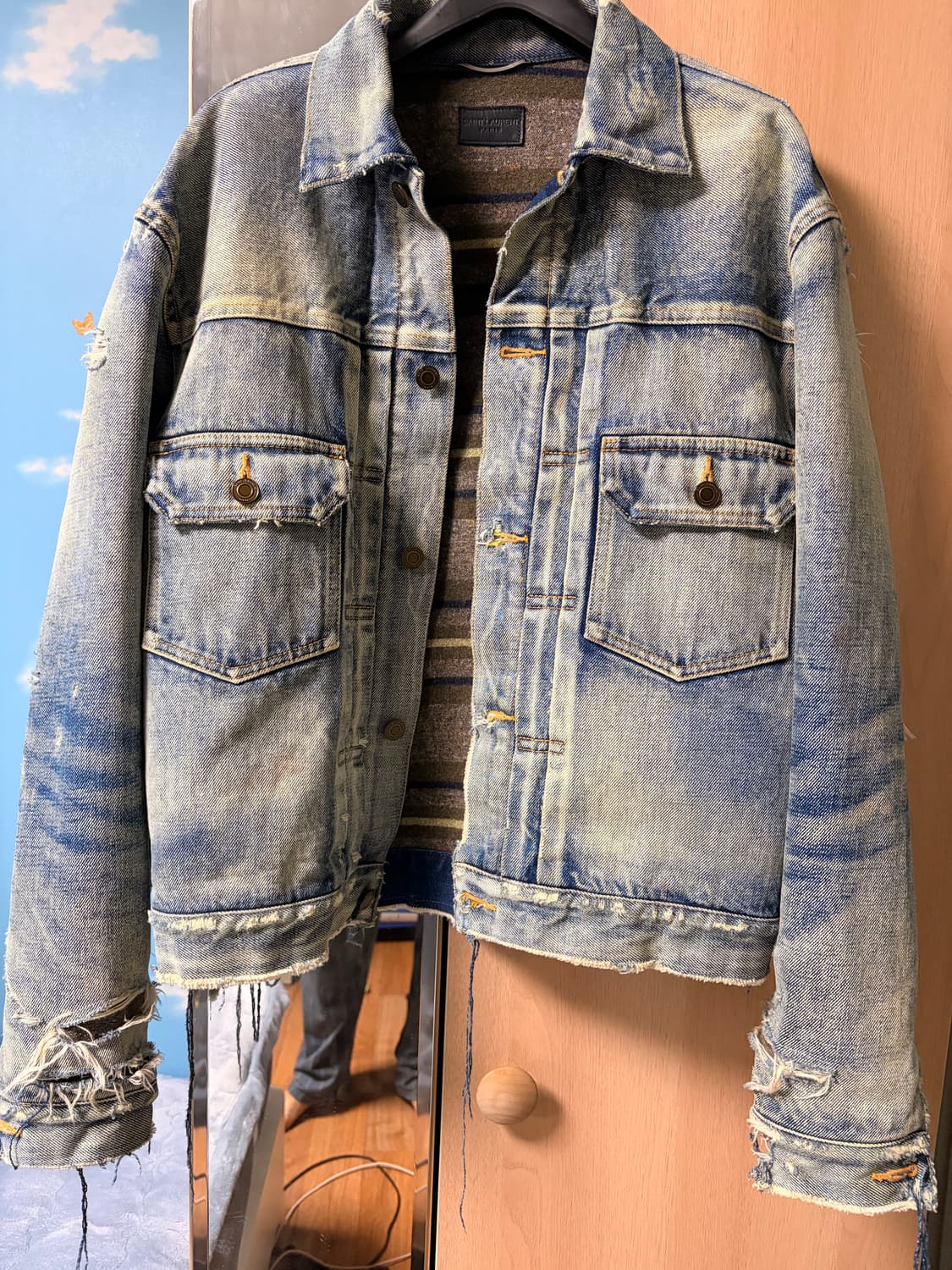 생로랑  trash denim destroyed jacket M 상품이미지2