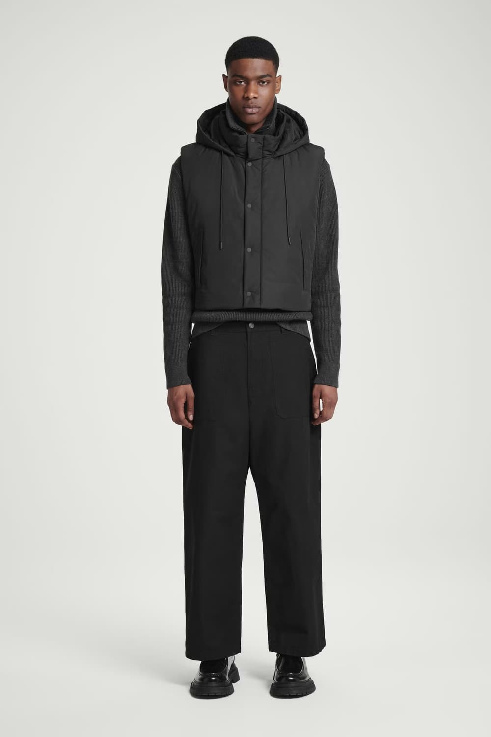 Cos 버클 사이드 패딩 후디드 질레 상품이미지2