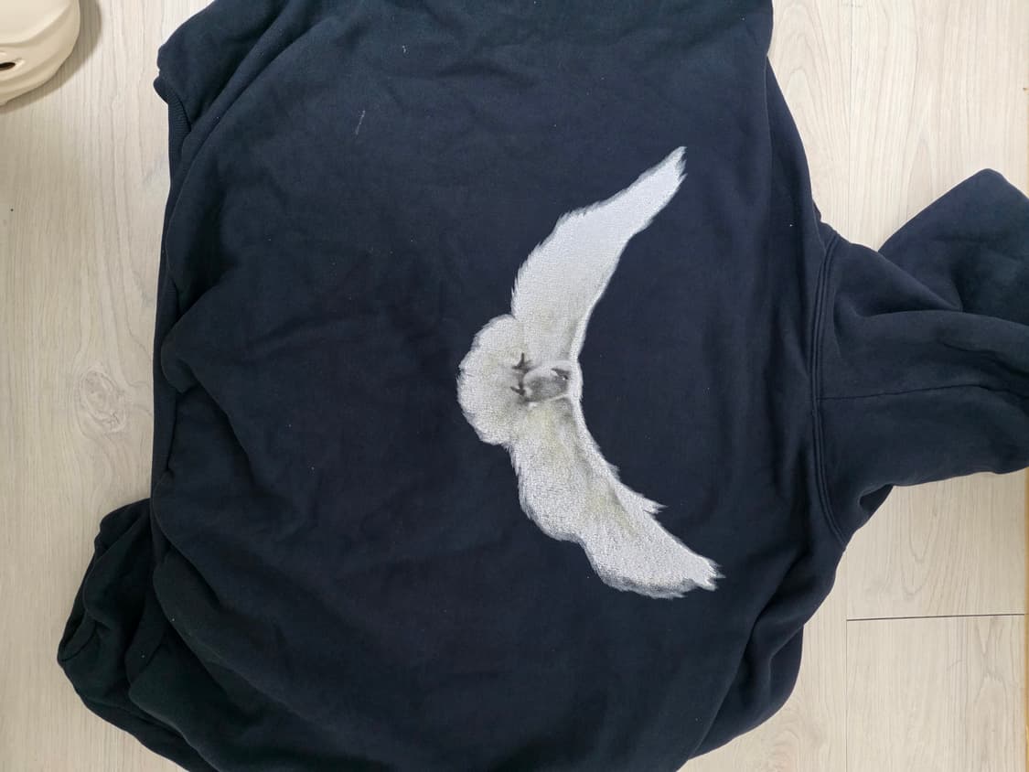 이지갭 도브 후드 s 워시드 블랙 yeezy gap 발렌시아가 상품이미지3