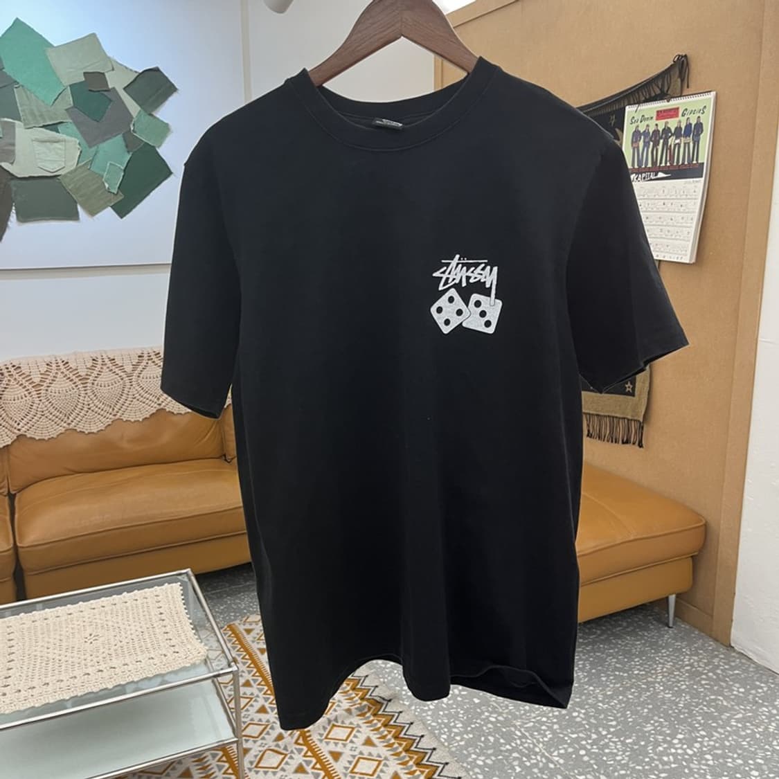 스투시 스트릿 펑크 다이스 피그먼트 다이드 반팔티 M C10970 상품이미지3