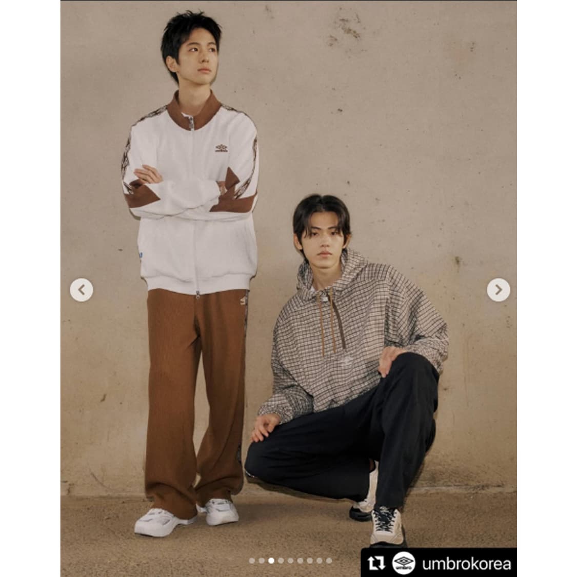 엄브로 | 컬러블럭 와플 트랙자켓 | 스위트 팝콘 | 110 상품이미지5