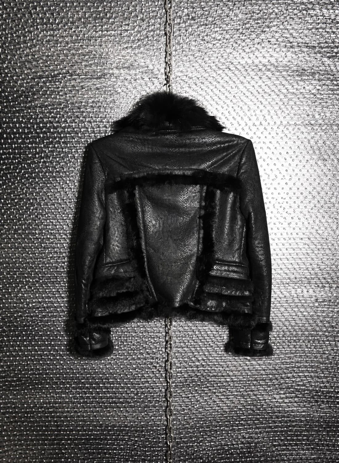 Shalang 퍼 레더자켓 상품이미지2