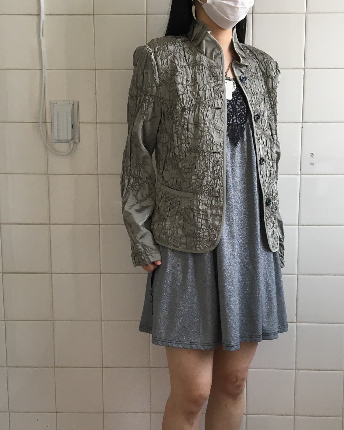 Shirring embroidery point jacket 상품이미지5