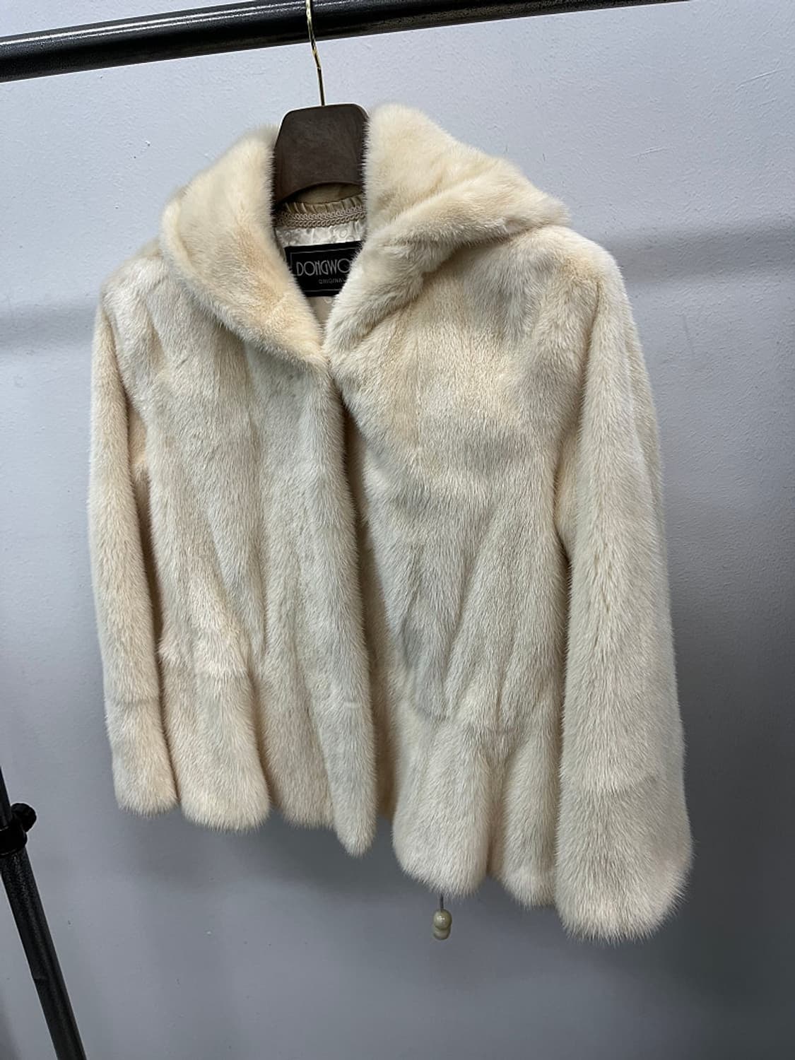 여) 동우모피 크림 후디 밍크자켓 상품이미지1