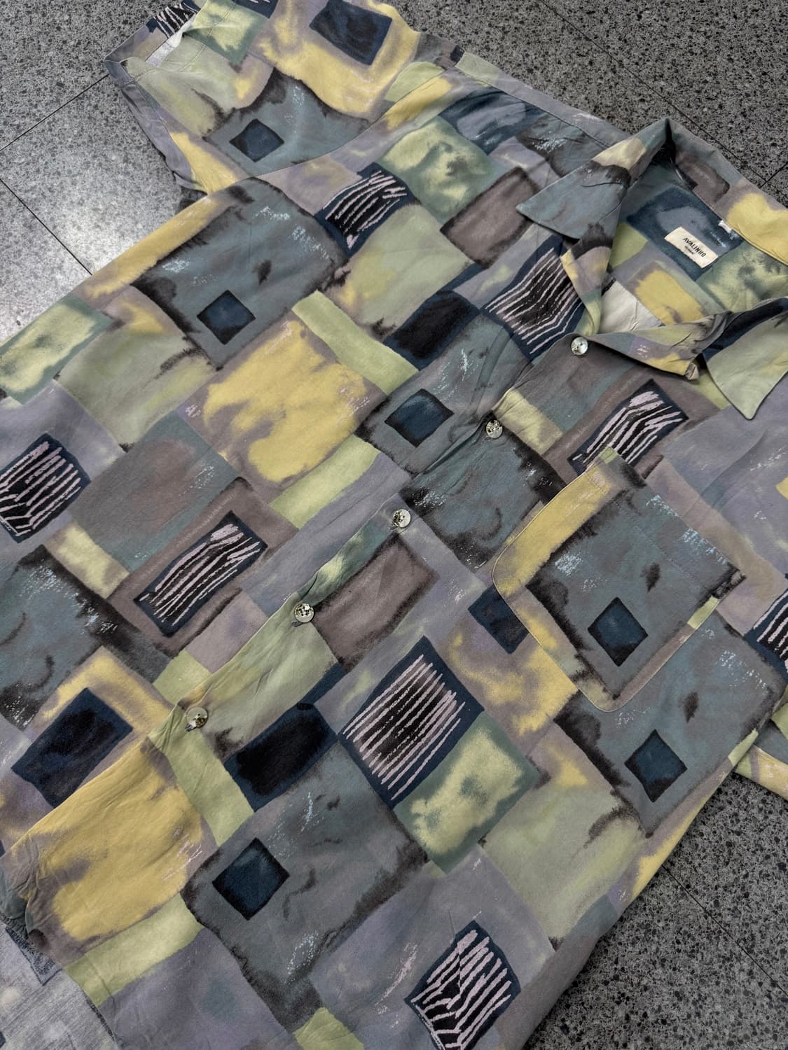 vintage geometric camp collar shirt 상품이미지2