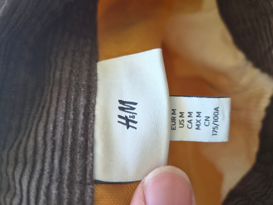H&M 코듀로이 배색 오버핏 셔츠 M 상품이미지3
