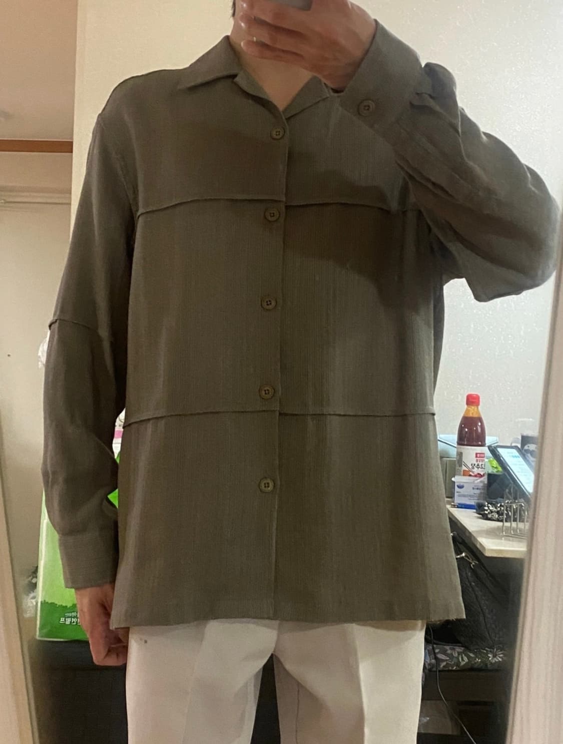 인사일런스 - 트로피컬 울 린넨 셔츠 자켓 (애쉬브라운/S) 상품이미지6