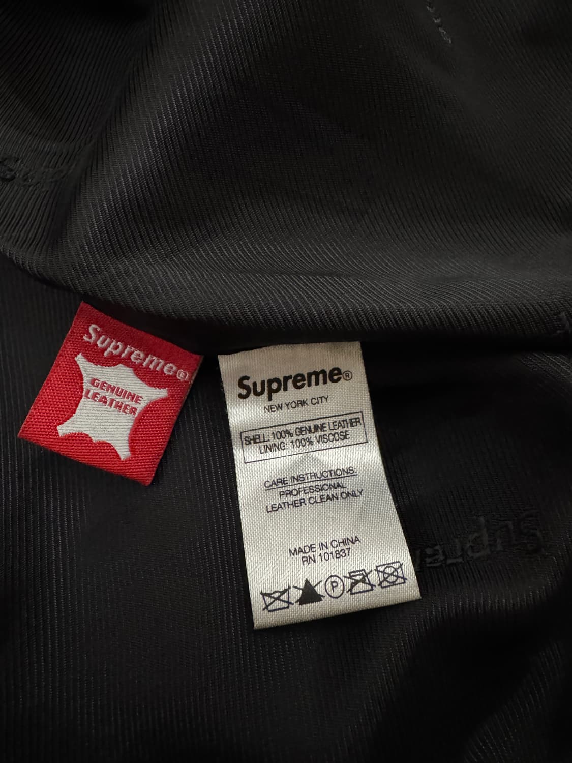 슈프림 레더 트러커 자켓 XL 상품이미지6