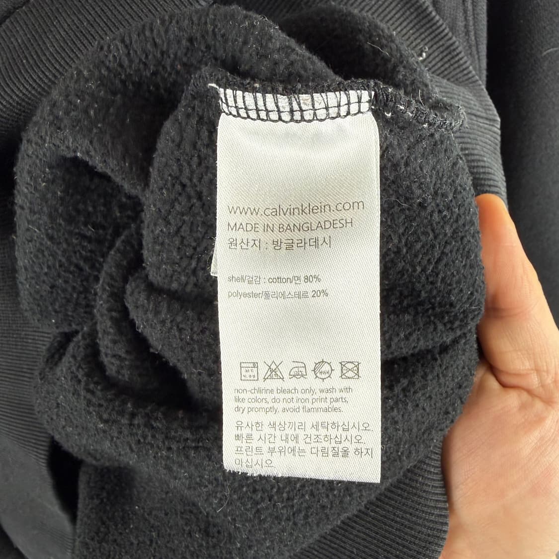L) 캘빈클라인 퍼포먼스 후드 티 블랙 상품이미지5
