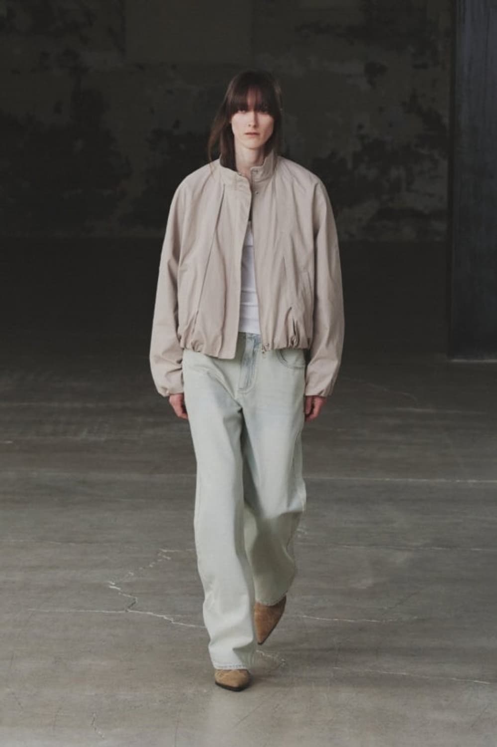 인사일런스 헤링턴 볼륨 핀턱 점퍼 베이지 m사이즈 상품이미지4