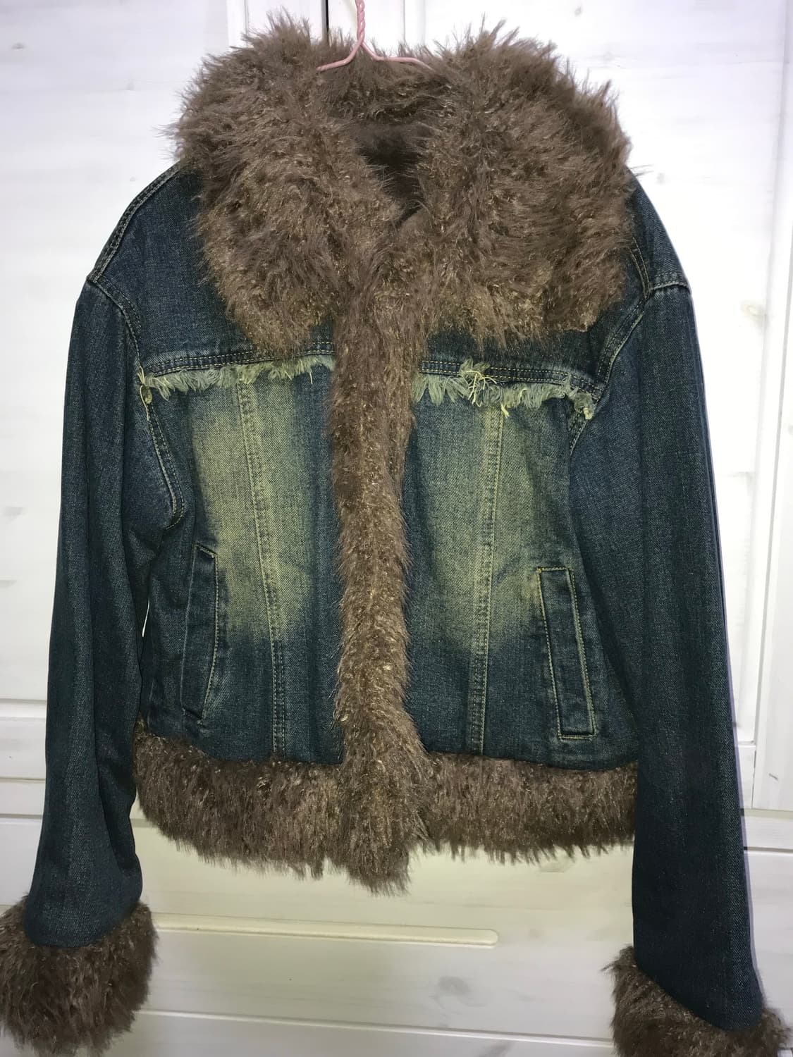 블랙업 데님 퍼자켓 상품이미지2