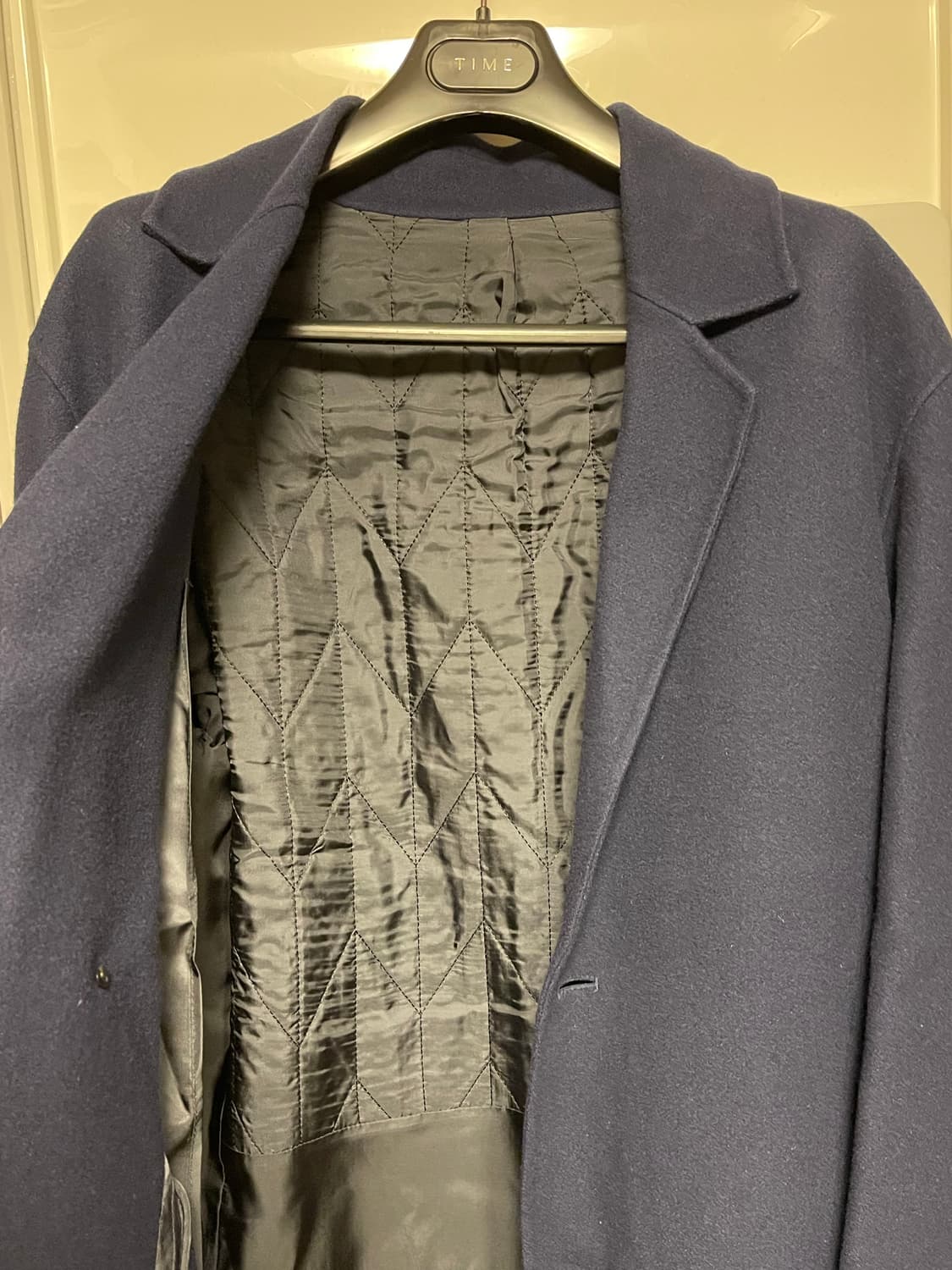 타임옴므 네이비 핸드메이드 울 코트 상품이미지3