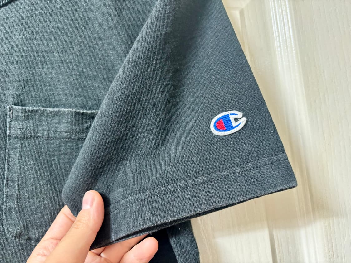 챔피온 t1011 헤비온스 반팔 워싱티셔츠 블랙 미제 스몰 상품이미지3