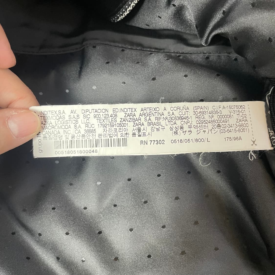 ZARA WOMAN 블랙 퀄팅 자켓 L 상품이미지8