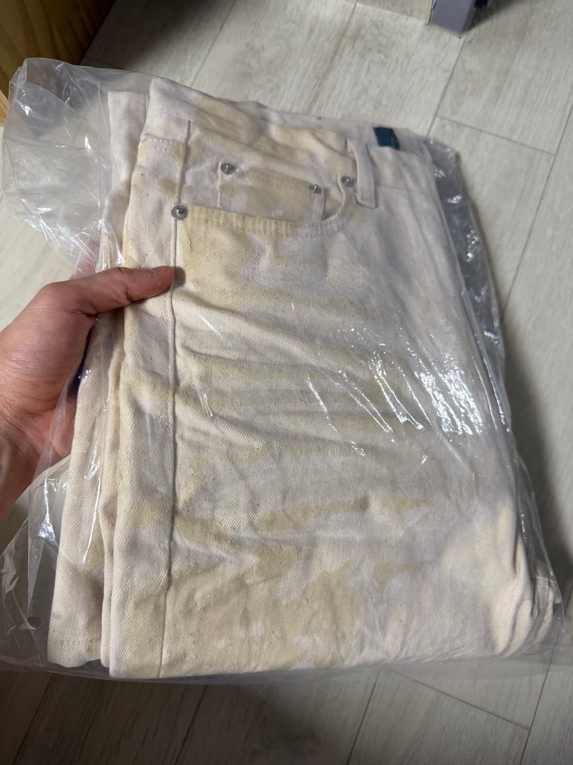 [2] 언더마이카 벨벳 플레어 바지 진 아이보리 상품이미지7