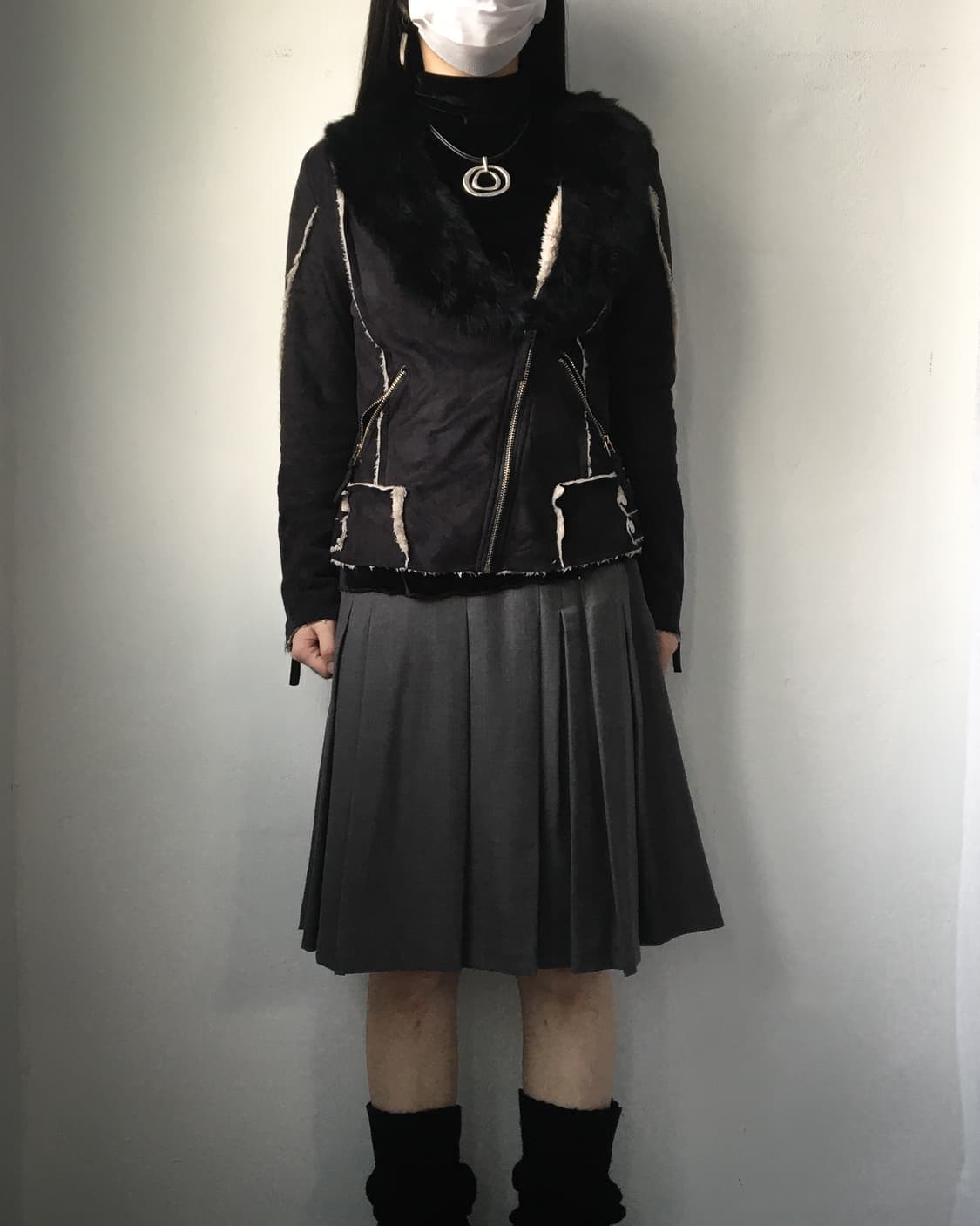 Fur point line detail mustang 상품이미지1