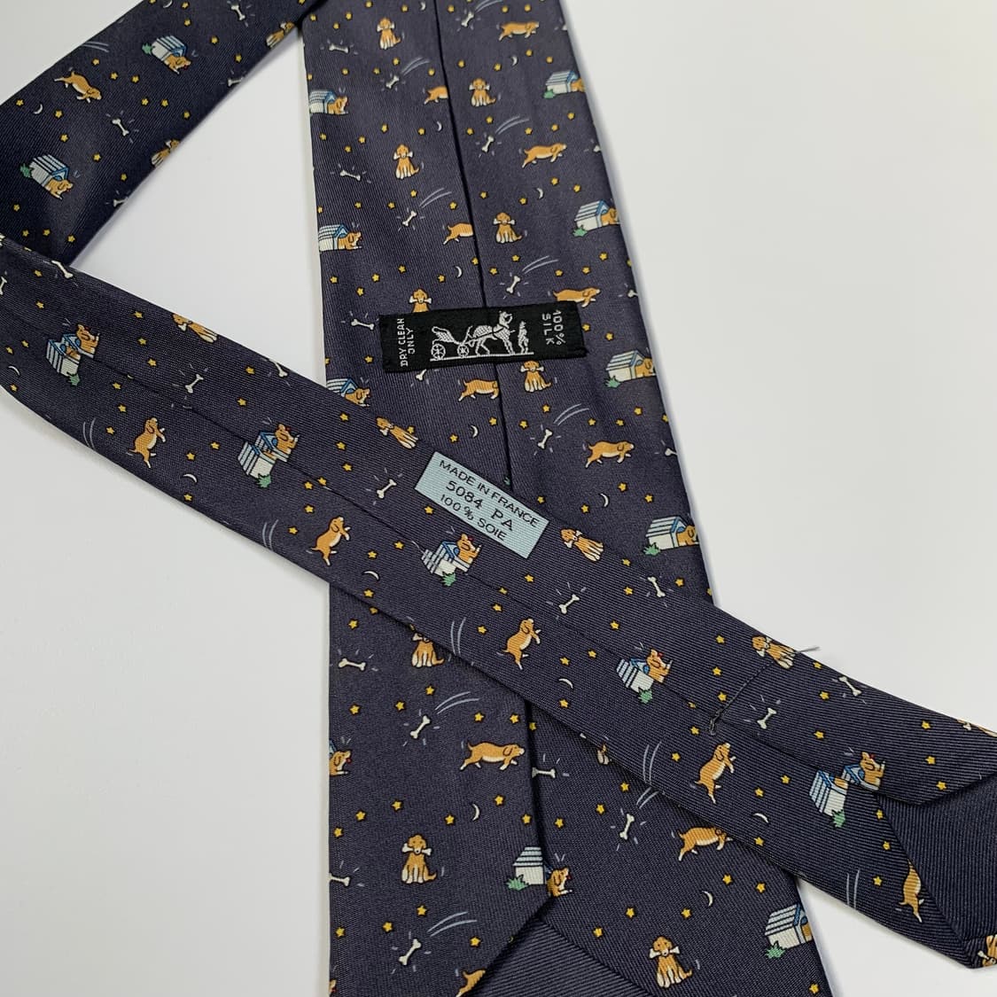 에르메스(HERMES) 챠콜그레이 100실크 명품 정장넥타이 A+등급 상품이미지7