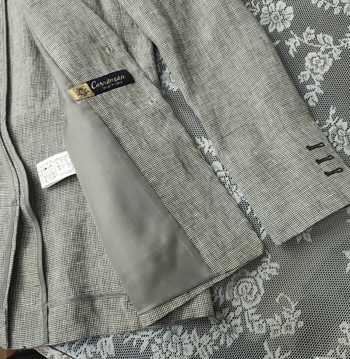 (새상품)타하리 체크 린넨자켓55 상품이미지5