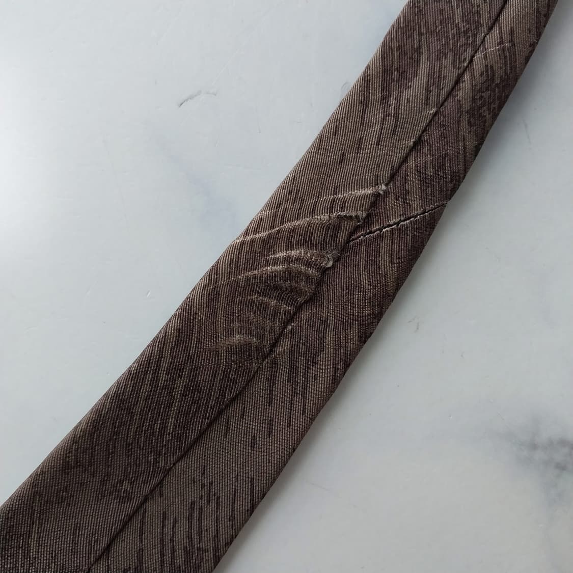 아르마니 꼴레지오니 브라운 패턴 넥타이 9.8cm A등급 K2448 상품이미지7