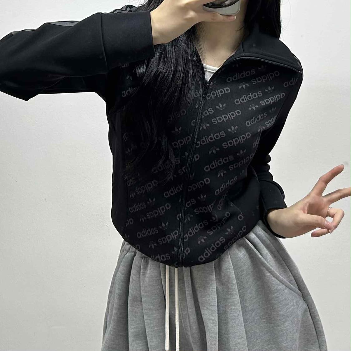00s 아디다스 y2k 모노그램 걸즈 트랙탑 희귀져지(34) 상품이미지1