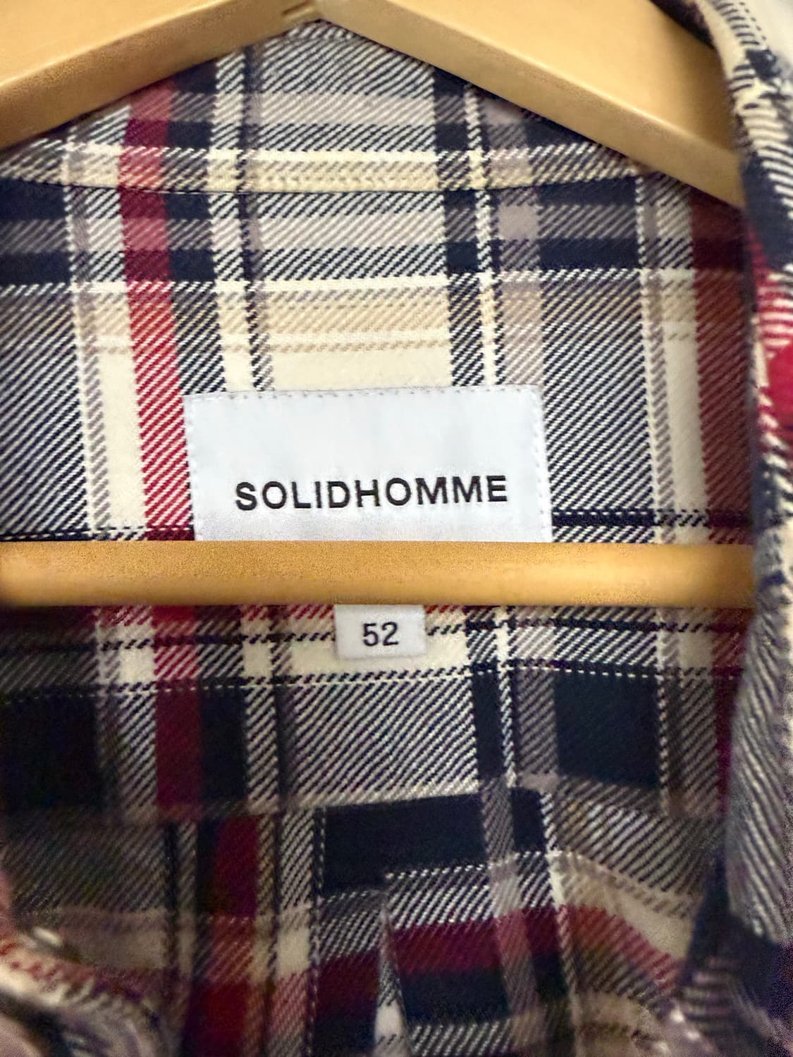 솔리드옴므 체크셔츠 52사이즈 상품이미지2