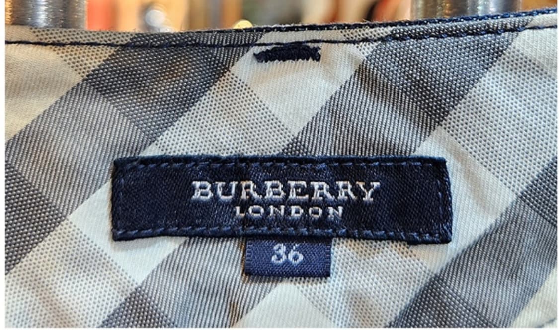 BURBERRY 버버리 런던 리넨 인디고 스커트 상품이미지9