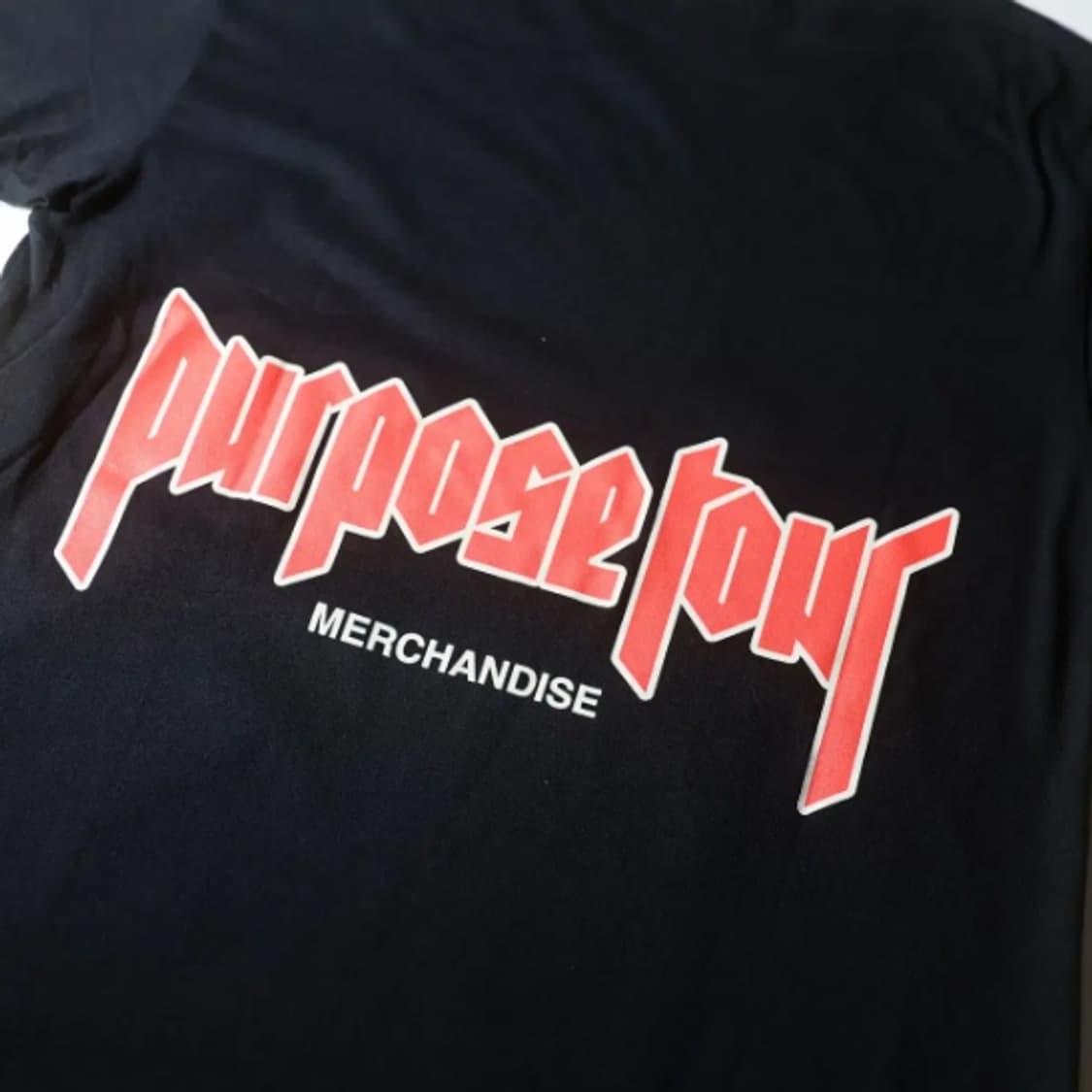 [L] 저스틴 비버 퍼포즈 투어 저스틴포에버 빈티지 티셔츠 상품이미지2