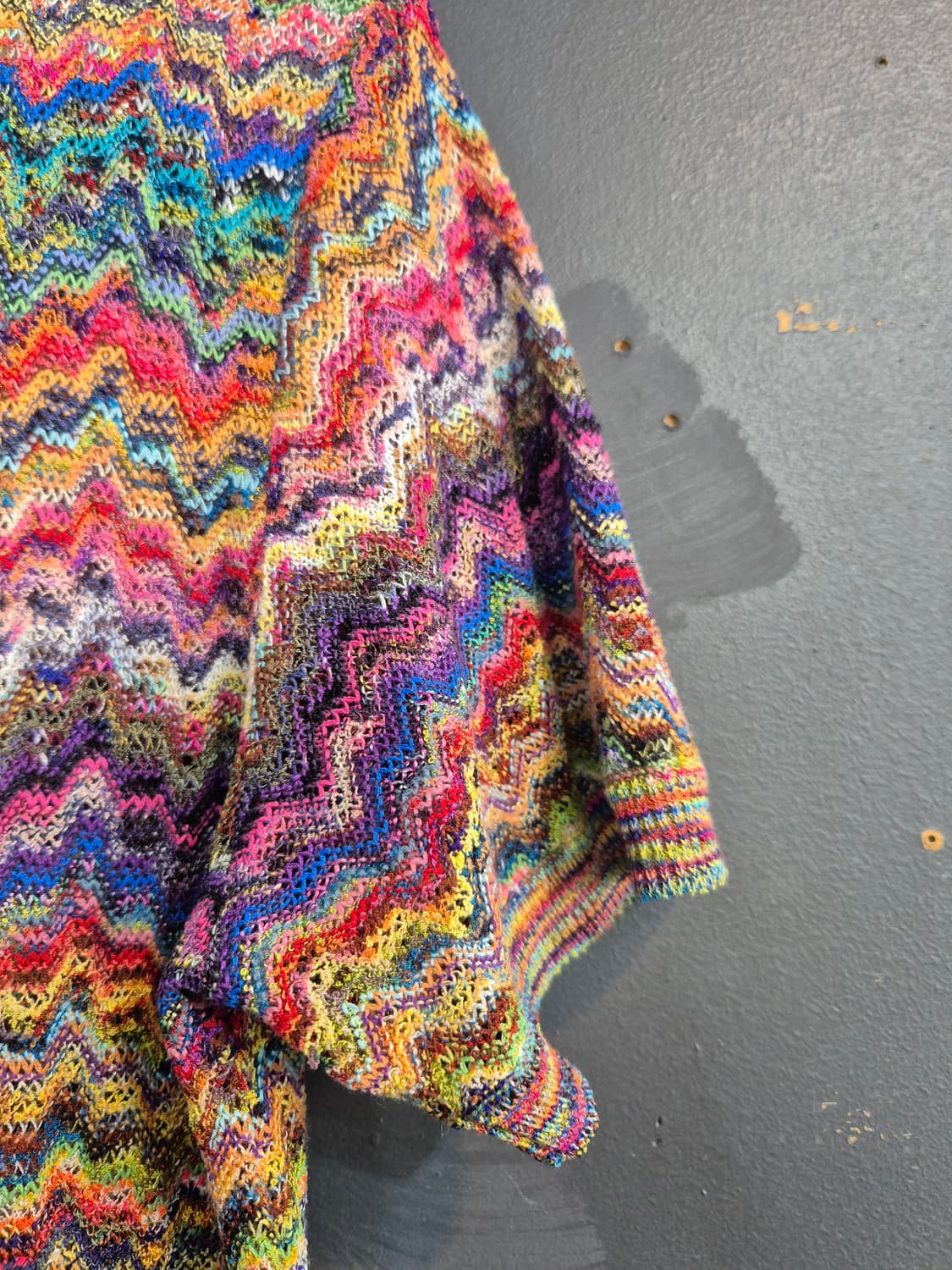 CAPERDONI 물결 패턴 니트 반팔 셔츠 66 77 상품이미지6