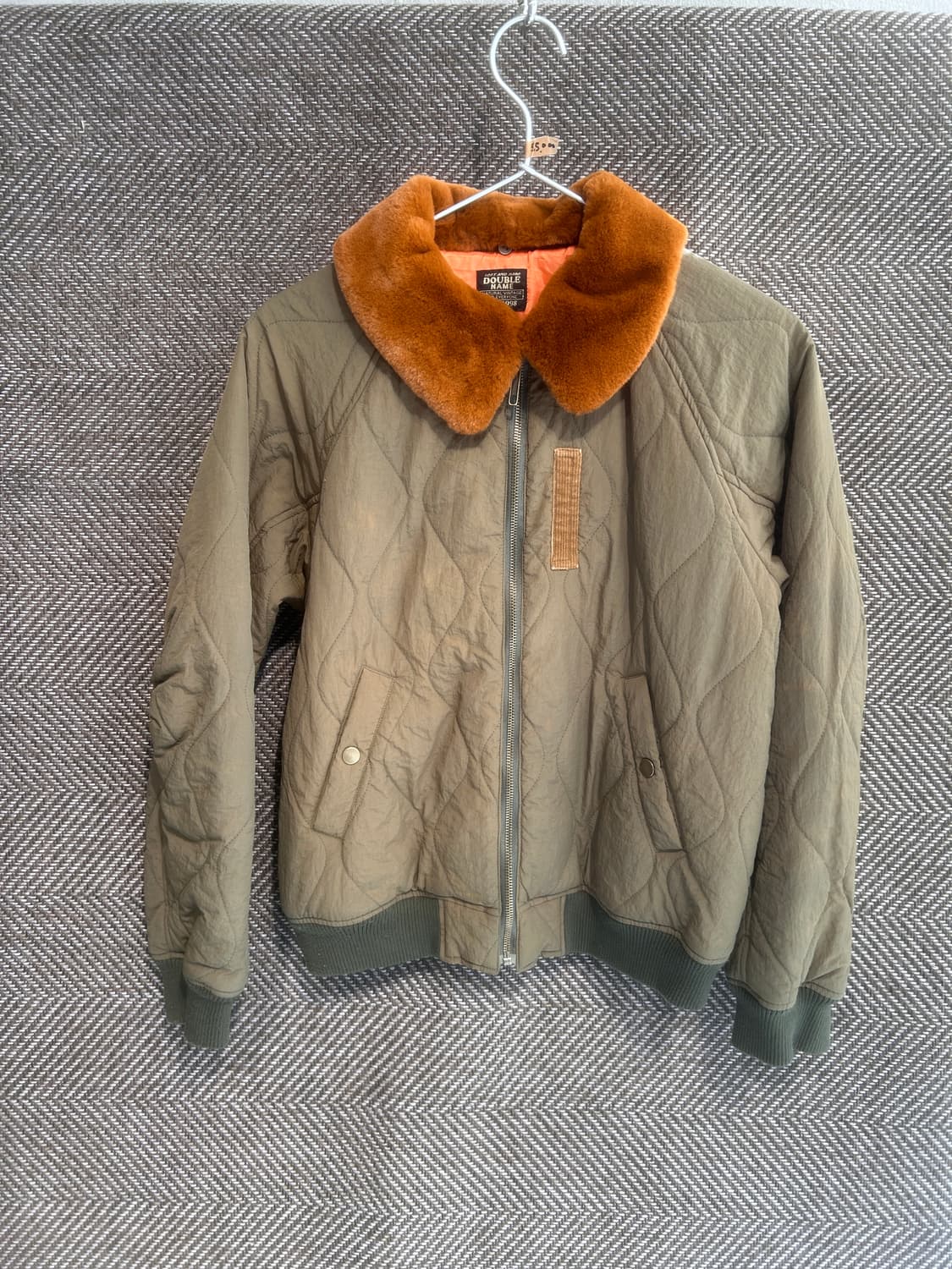 Duble name 퀄팅 해링턴자켓 상품이미지1