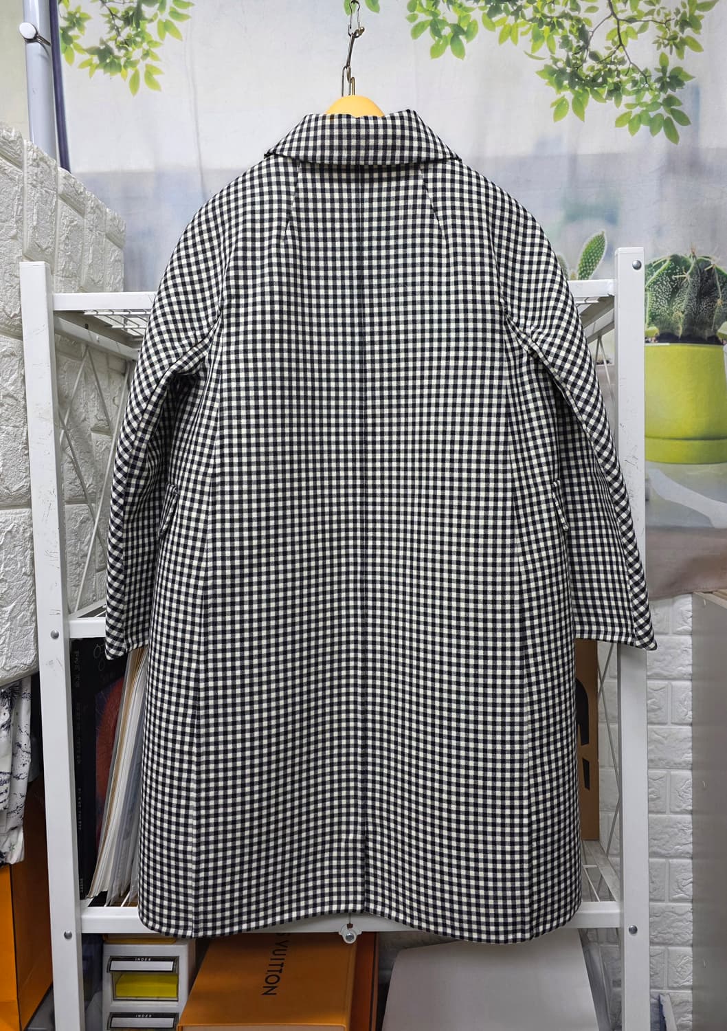 막스마라 깅엄체크 명품 여성코트 44~슬림55 핸드메이드 9부 AD48 상품이미지4