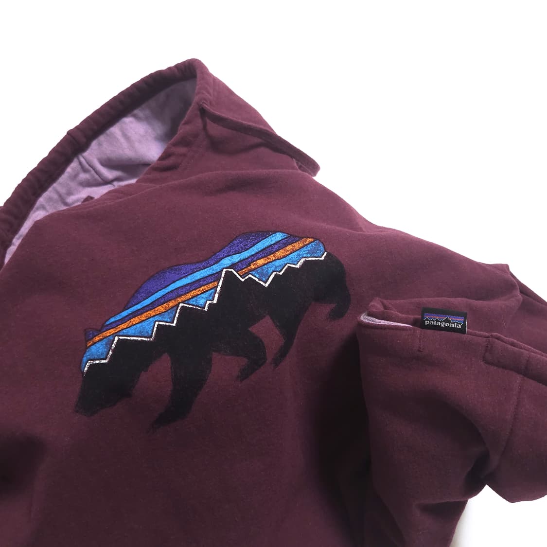 파타고니아 우먼 피츠로이 베어 후드 티셔츠 라이트발사믹 상품이미지5