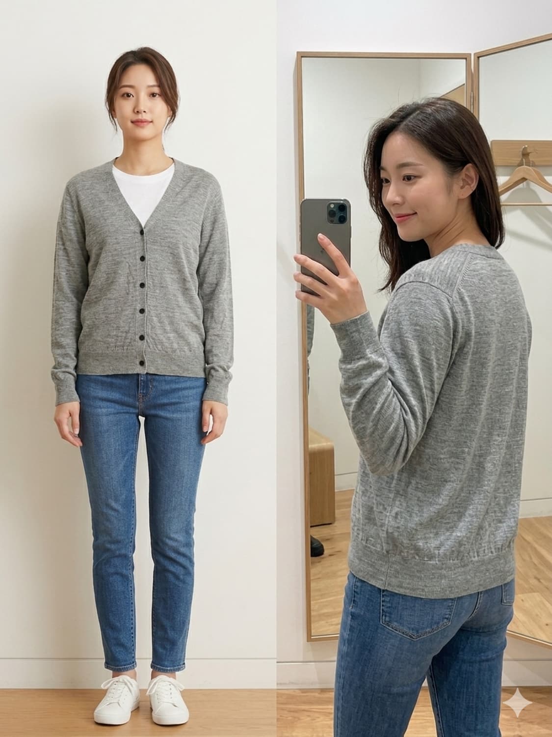 유니클로 울 니트 가디건 m 상품이미지1