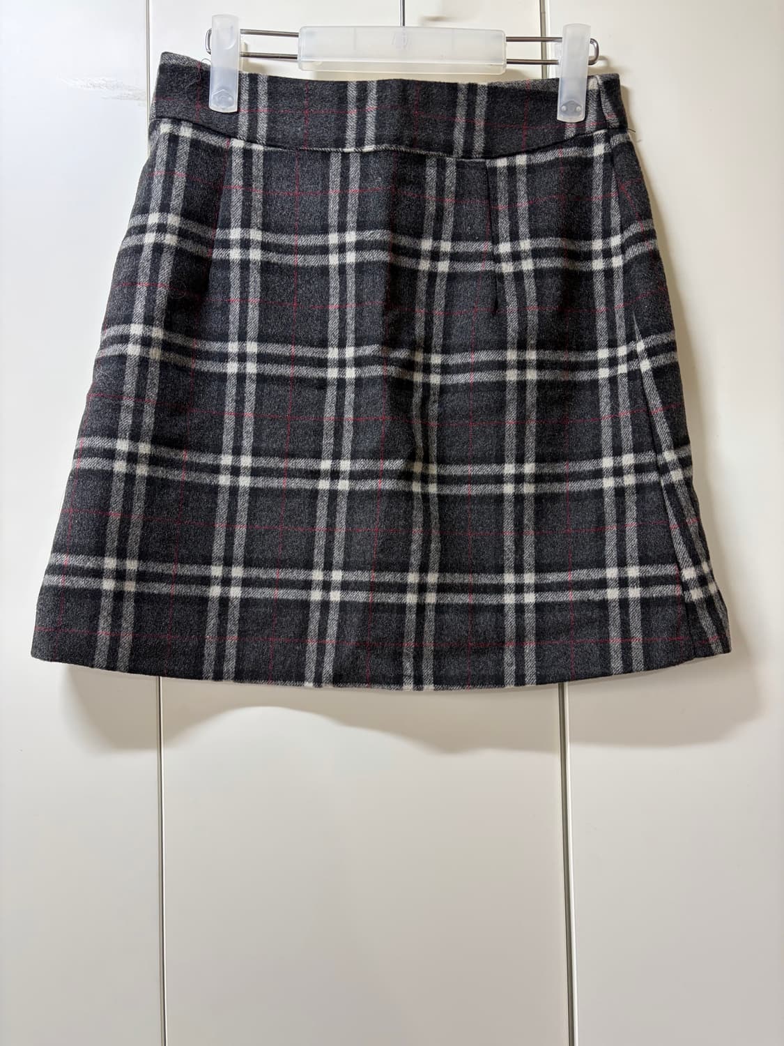 체크 모직 미니스커트 (새상품) 상품이미지3