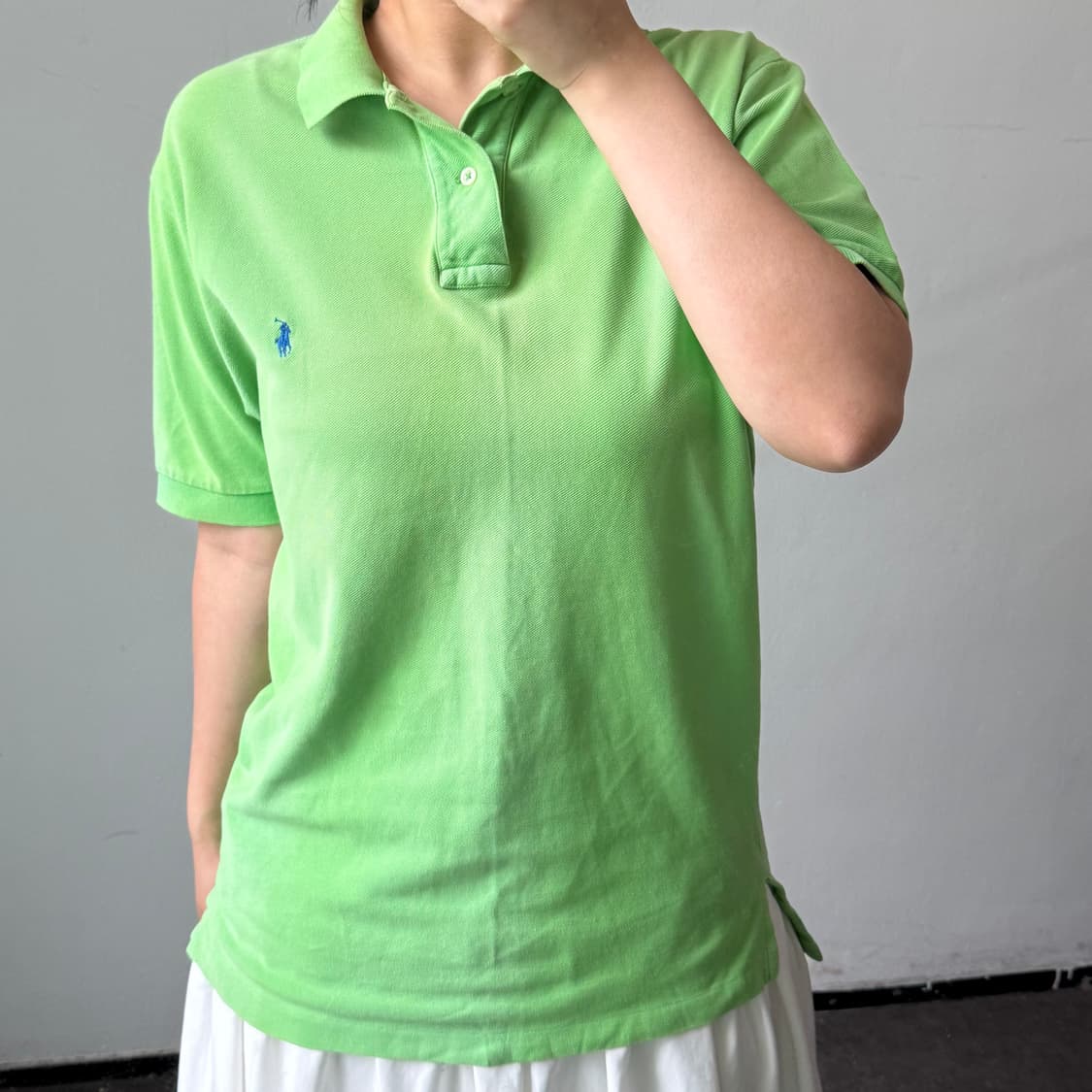 [M] 폴로 연두 카라 반팔티 상품이미지1