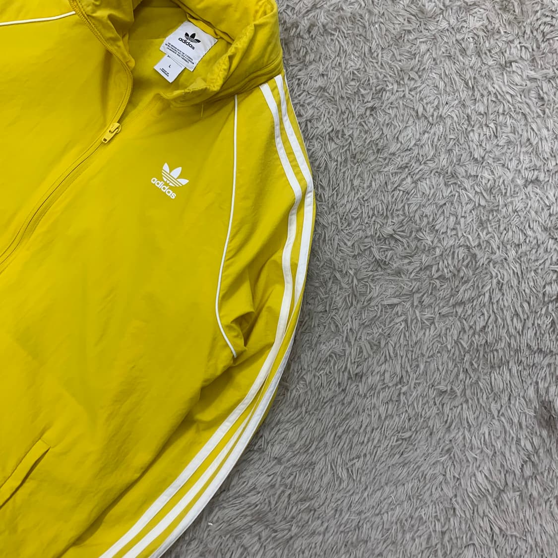 아디다스 SST 옐로우 바람막이 L 상품이미지2